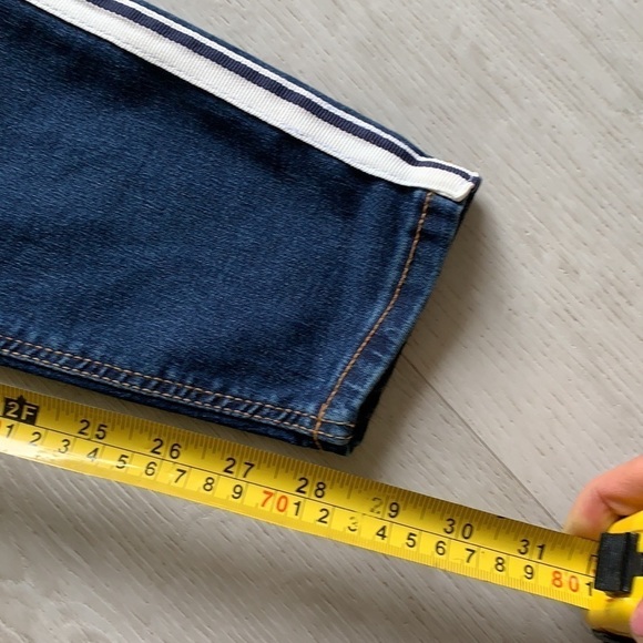 Zara High Rise Side Stripe Skinny Jeans Dark Wash size 10 - Picture 9 of 15